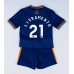Newcastle United Tino Livramento #21 Tredjedraktsett Barn 2025-26 Korte ermer (+ Korte bukser)